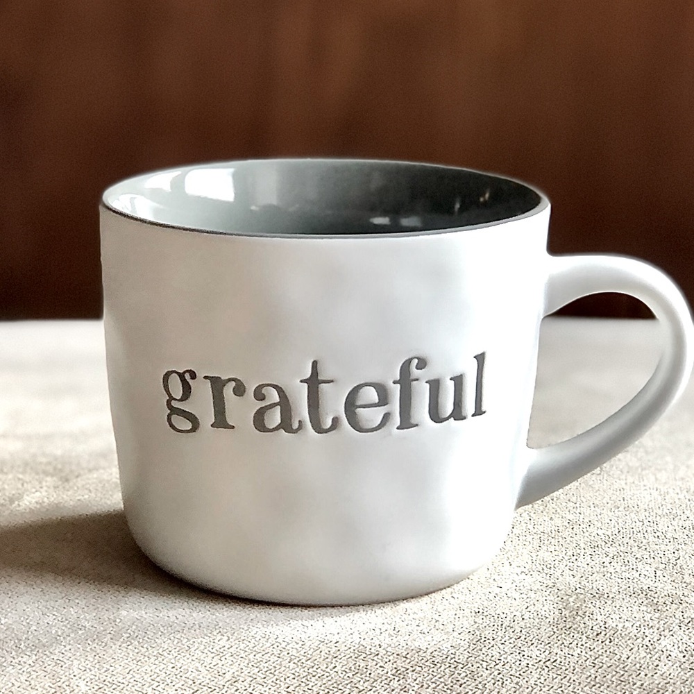 “grateful” Coffee Cup Mug GRATEFUL